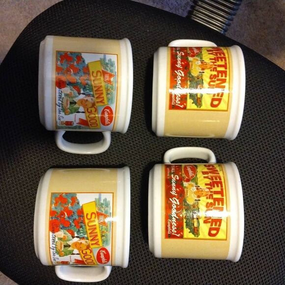 4 Vintage Campbell Soup mugs 2005 dishwasher and microwave safe beautiful graphi - Picture 11 of 16